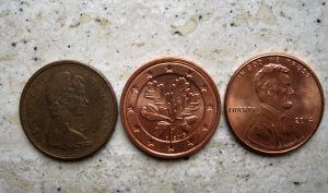 Monedas canadienses en circulación