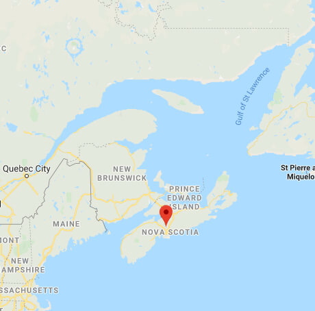 ¿Dónde está la península de Nueva Escocia?